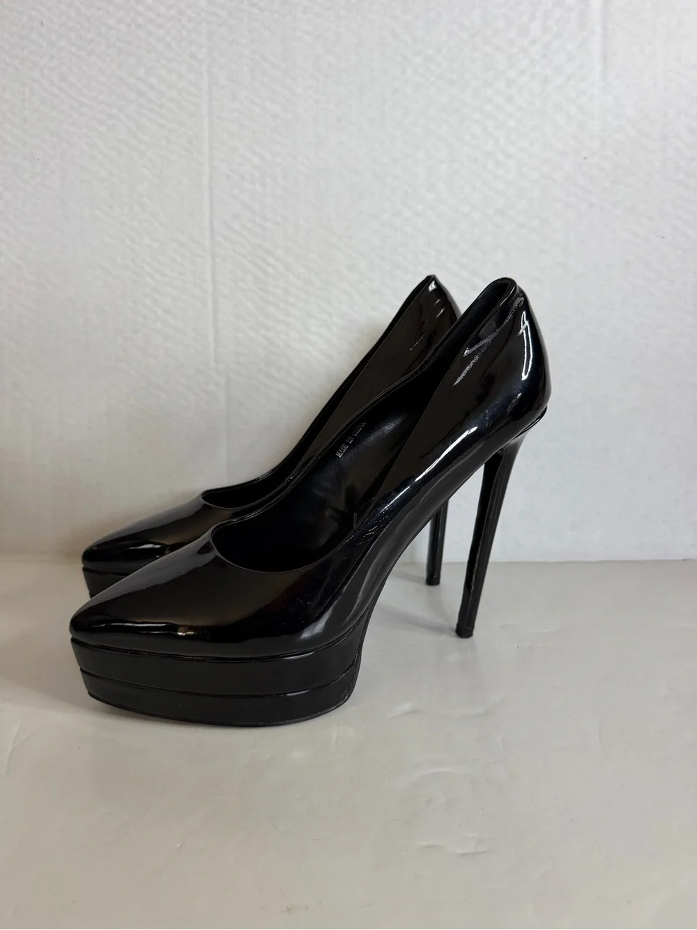 London Rag Cuddles Patent Faux Leather Platform Stiletto women’s Pumps